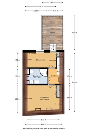 Floorplan - Palmstraat 33BS, 3572 TB Utrecht